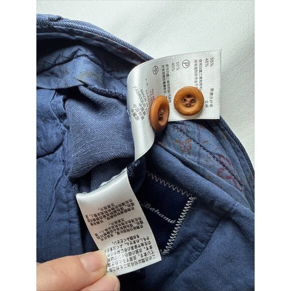 Tommy Bahama Pants Mens 34x32 Navy Blue Lyocell Linen Relaxed Chino Trousers EUC - Picture 5 of 11